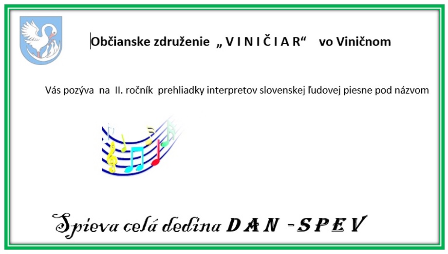 Spieva cel dedina D A N  - S P E V 2018 Vinin - 2. ronk  prehliadky interpretov slovenskej udovej piesne