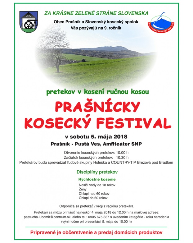 Prašnícky kosecký festival 2018 Prašník - IX. ročník