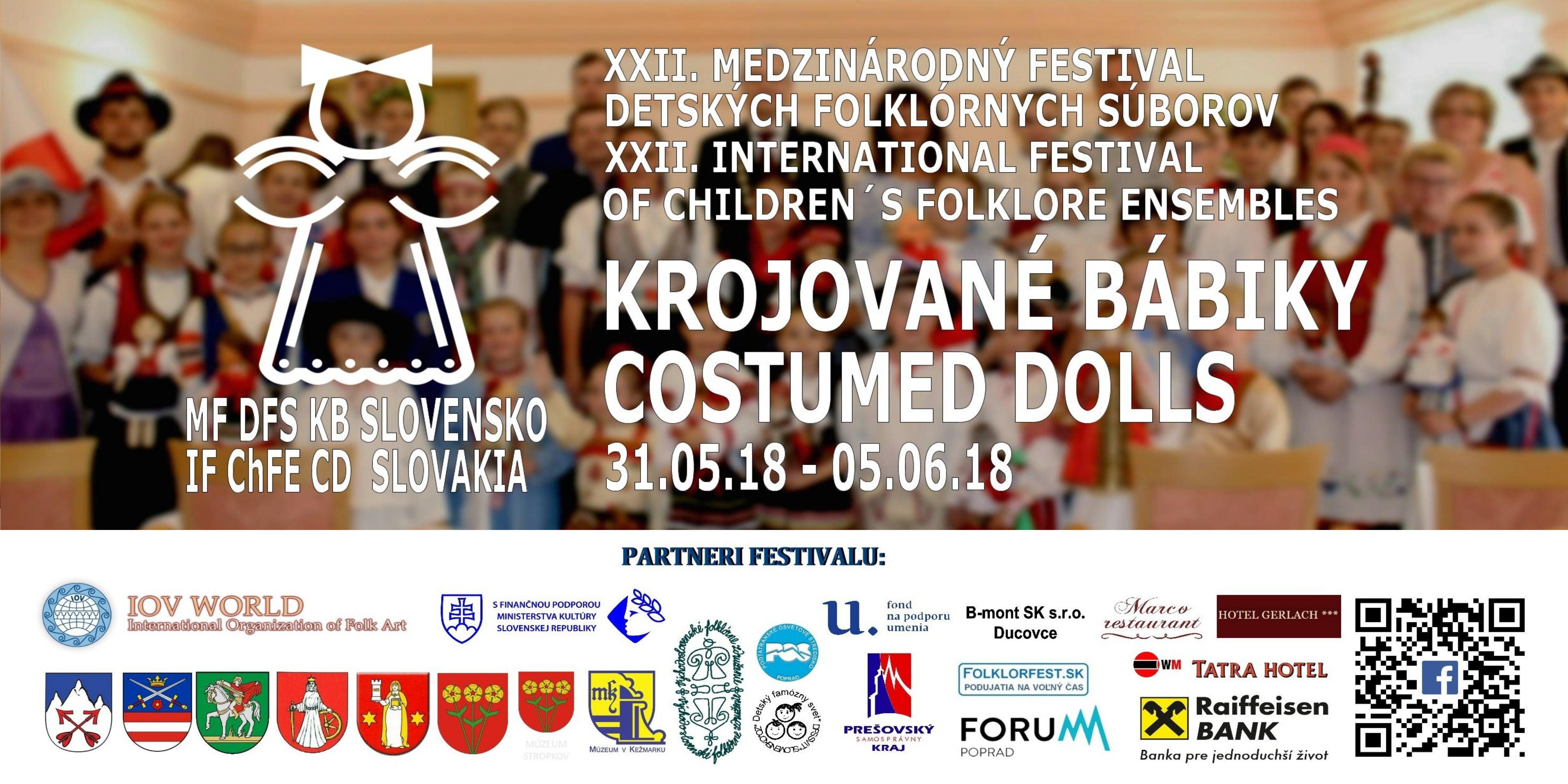 Krojovan bbiky 2018 Poprad a Kemarok - XXII. Medzinrodn festival detskch folklrnych sborov 