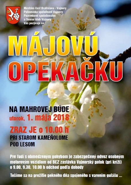 Májová Opekačka na Mahrovej búde 2018 Vajnory