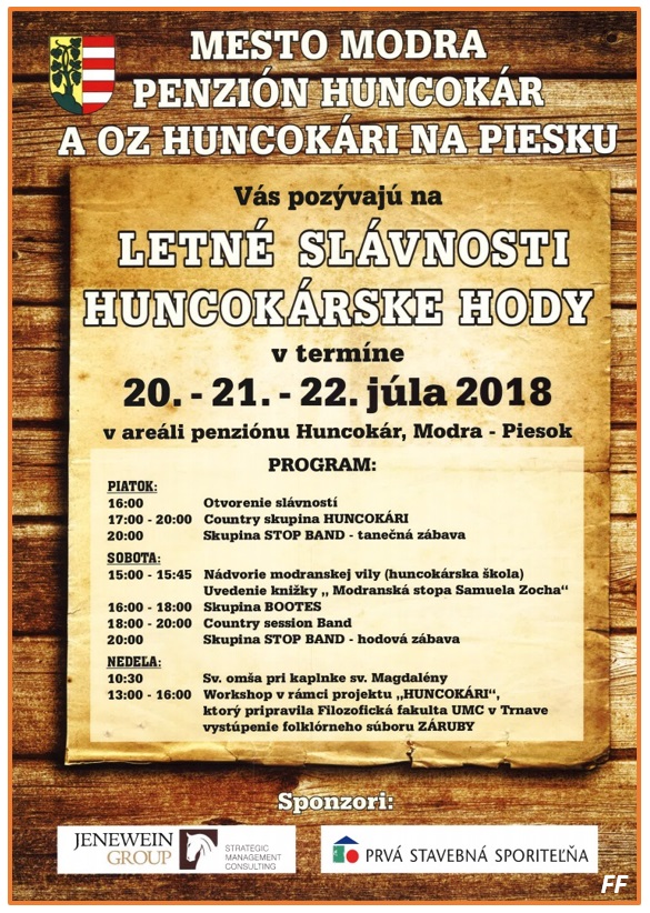 Letn slvnosti  Huncokrske hody Modra - Piesok 2018 - 14. ronk