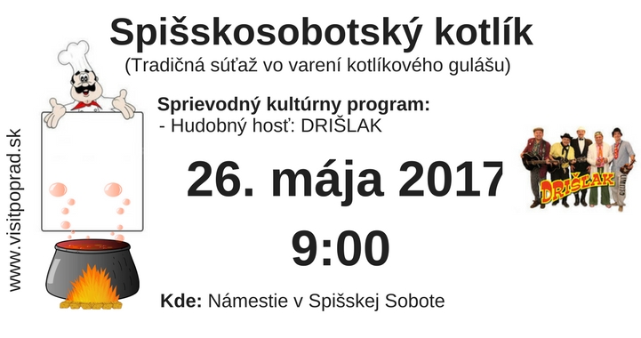 Spišskosobotský kotlík 2018 Spišská Sobota - XIII. ročník súťaže vo varení guláša