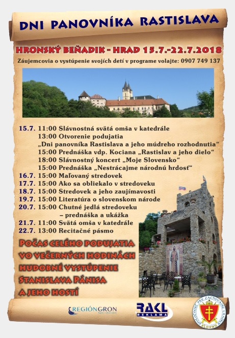 Dni panovnka Rastislava na hrade v Hronskom Beadiku 2018 - 16. ronk