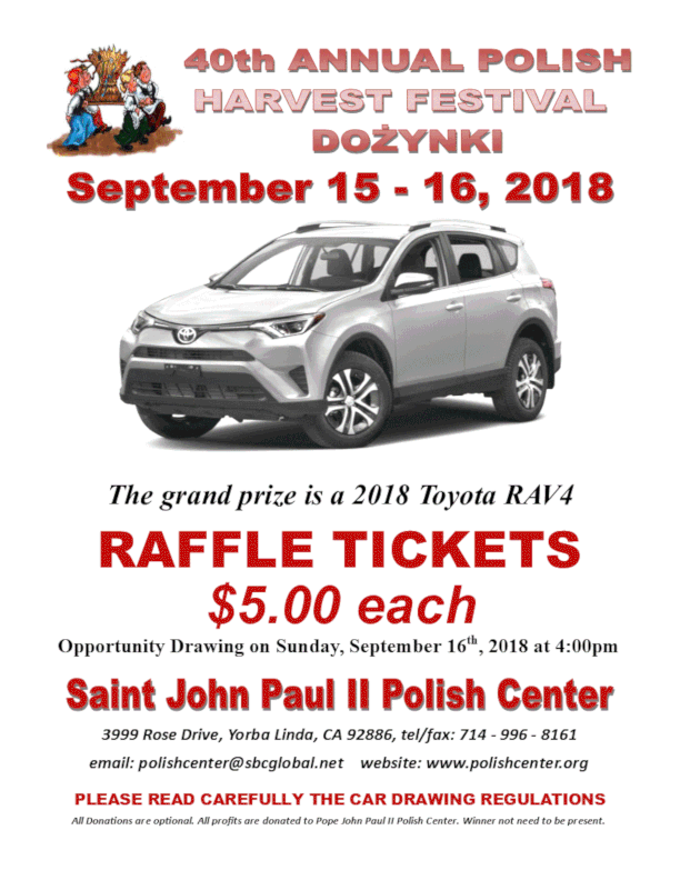 40th Annual Polish Harvest Festival Dozynki 2018 Yorba Linda