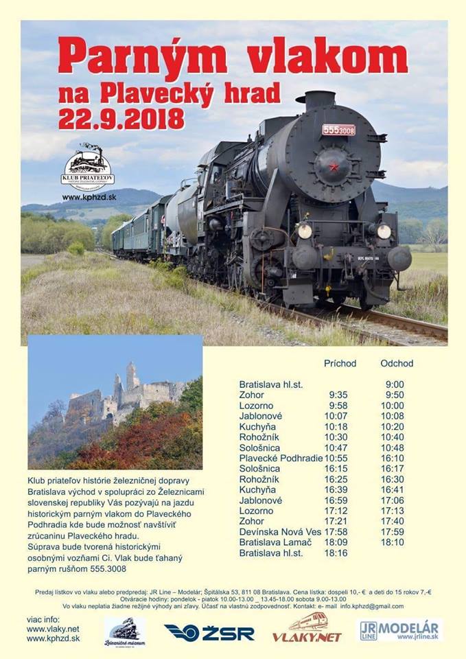 Parným vlakom na Plavecký hrad 2018