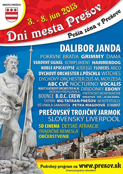 Dni mesta Prešov 2013 - 8. ročník