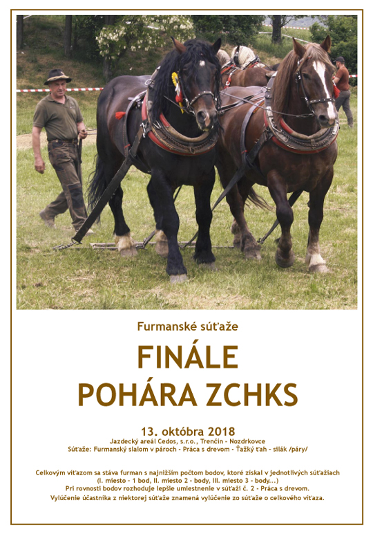 Furmanská súťaž - Finále pohára Zväzu chovateľov koní na Slovensku 2018 Trenčín