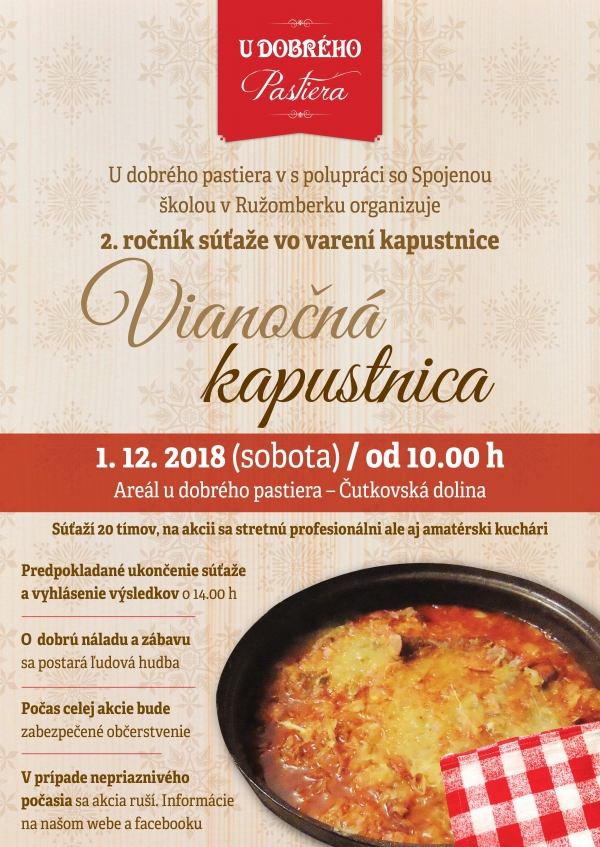Vianočná kapustnica 2018 Čutkovská dolina - 2. ročník súťaže vo varení kapustnice