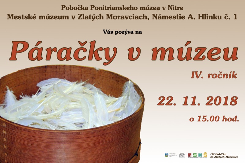Praky v mzeu 2018 Zlatch Moravciach - IV. ronk