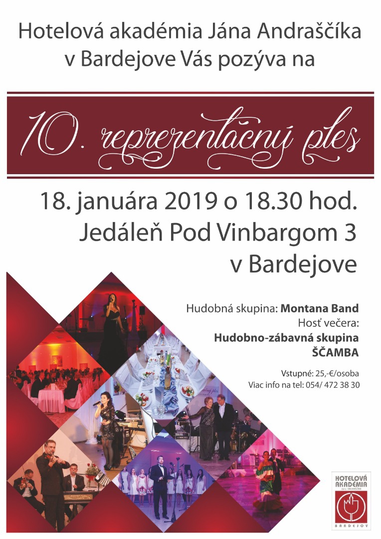10. reprazentačný ples Akadémie Ján Andraščíka 2019 Bardejov