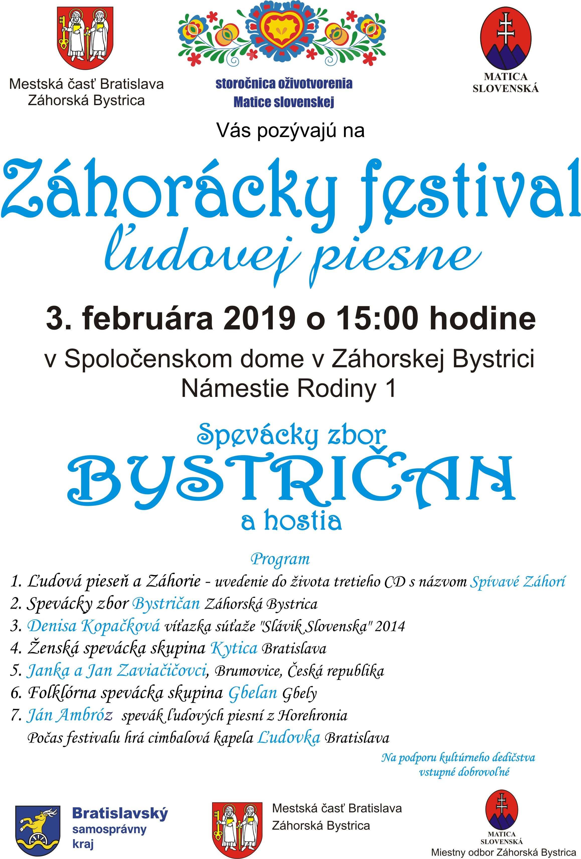 Zhorcky festival udovej piesne 2019 Zhorsk Bystrica