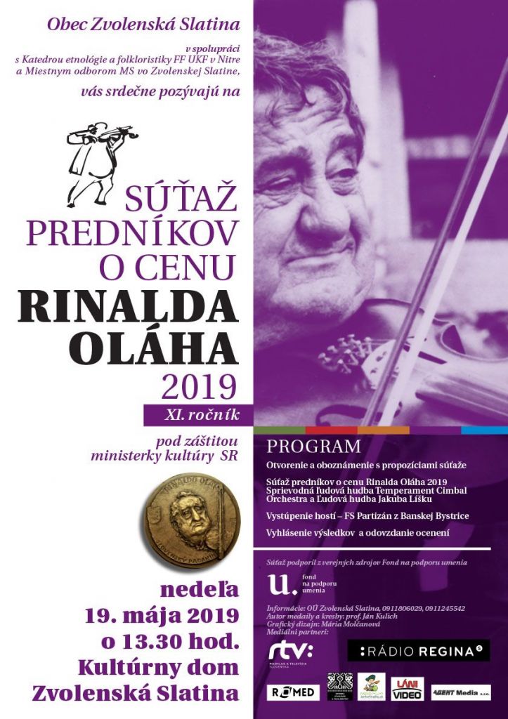 Sa prednkov o cenu Rinalda Olha 2019 - XI. ronk
