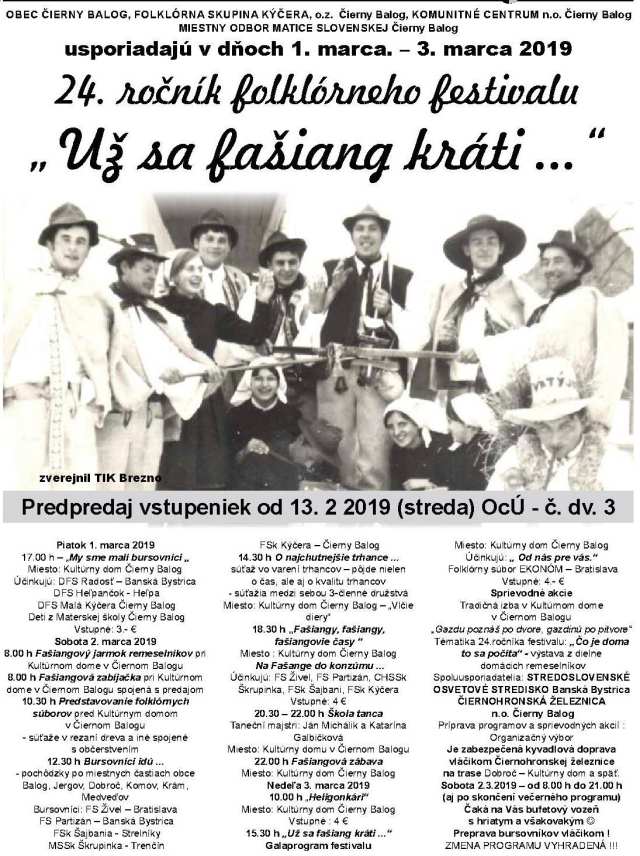 U sa faiang krti... ierny Balog 2019 - 24. ronk folklrneho festivalu