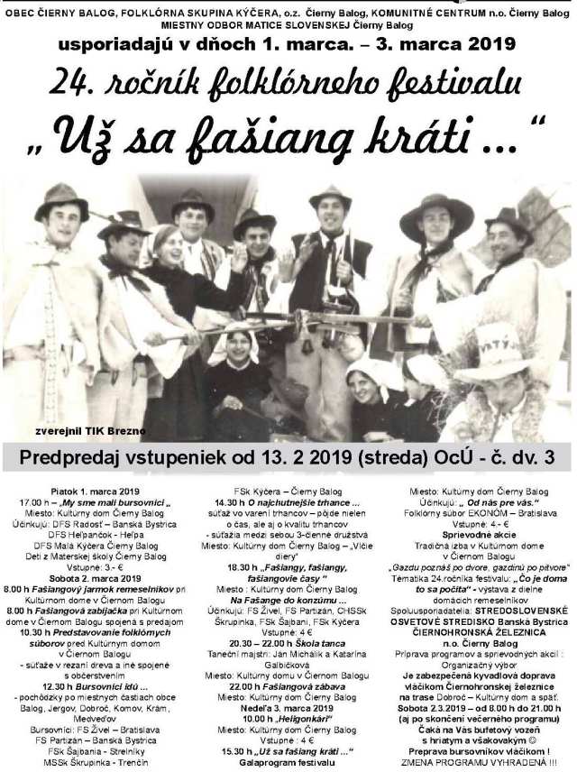 U� sa fa�iang kr�ti... �ierny Balog 2019 - 24. ro�n�k folkl�rneho festivalu