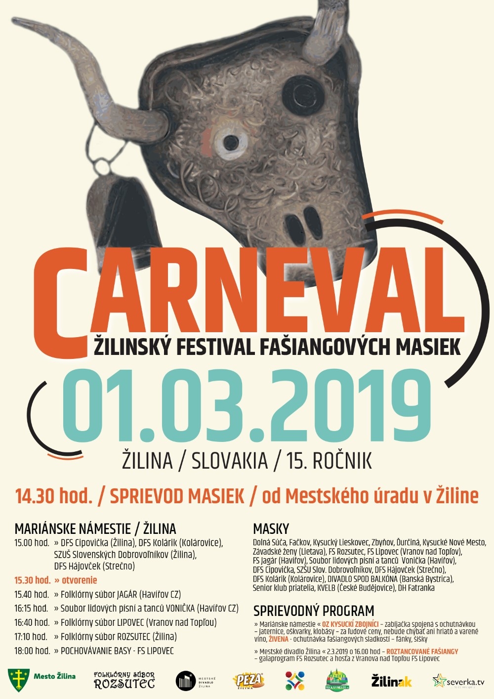 Carneval ilina 2019 - 15. ronk ilinskho  karnevalu faiangovch masiek