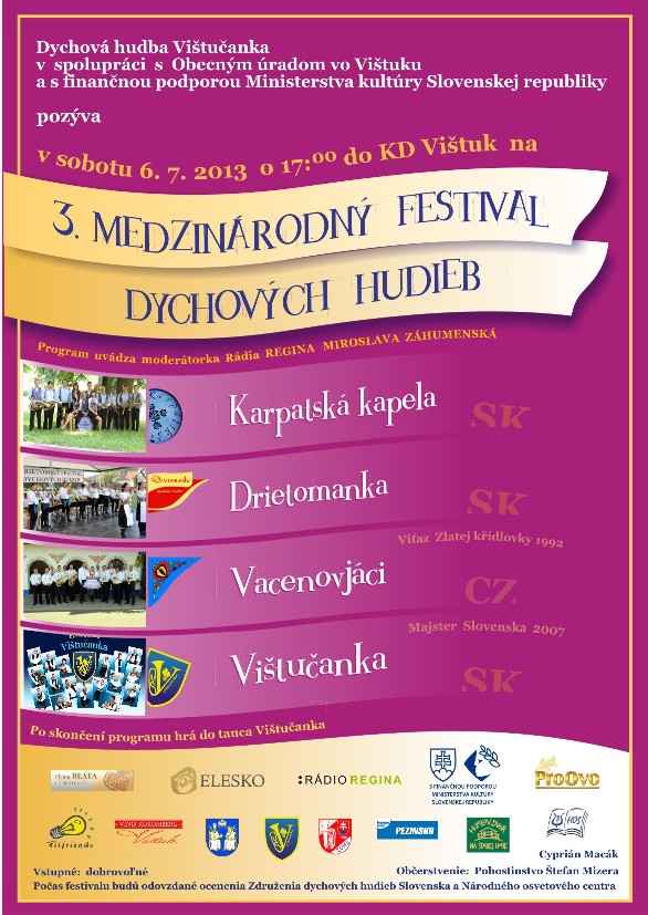 3. Medzinárodný festival dychových hudieb vo Vištuku