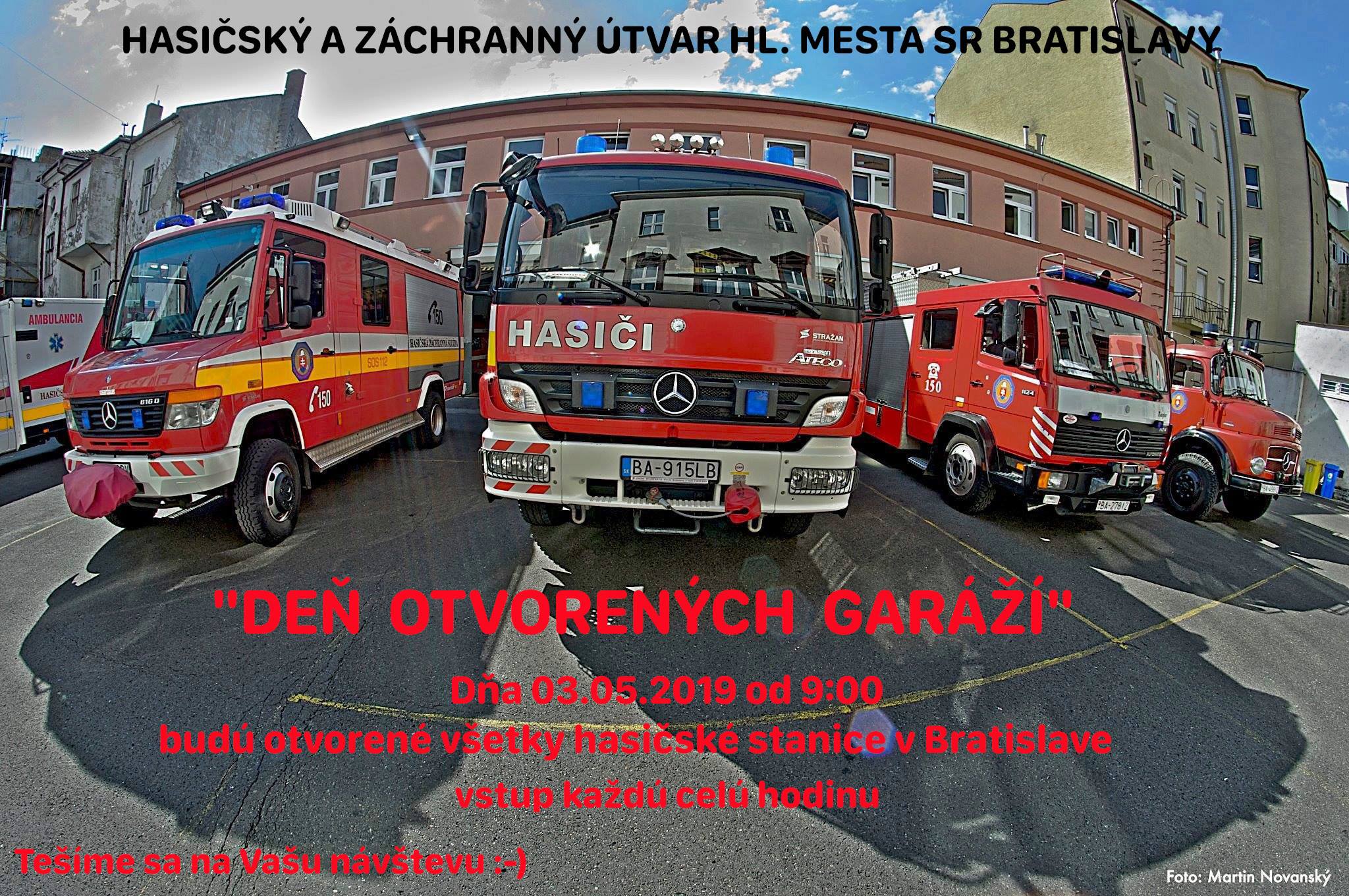Deň otvorených garáží 2019 Bratislava - Hasičský a záchranný útvar hlavného mesta Slovenskej republiky