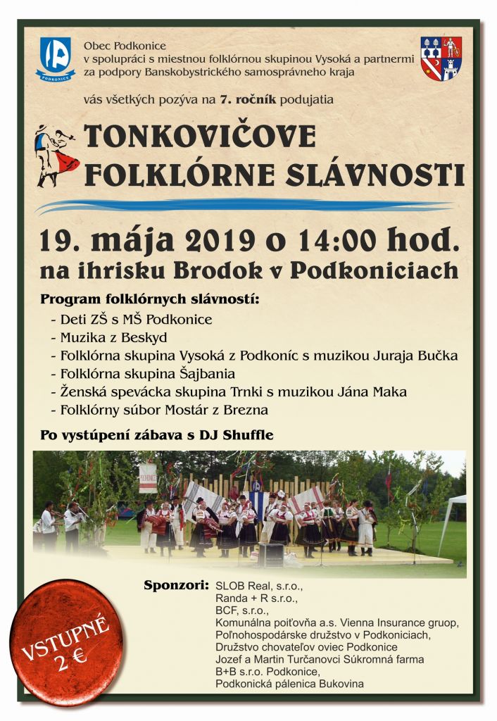 Tonkoviov folklrne slvnosti Podkonice 2019 - 7. ronk