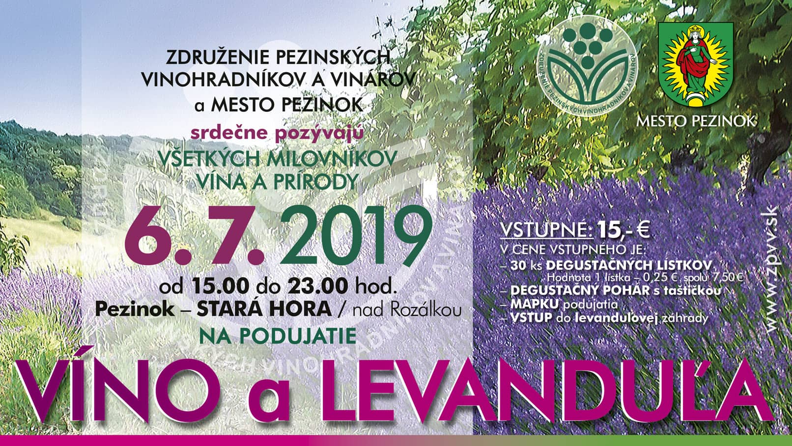 Víno a levanduľa Pezinok 2019 - 8. ročník
