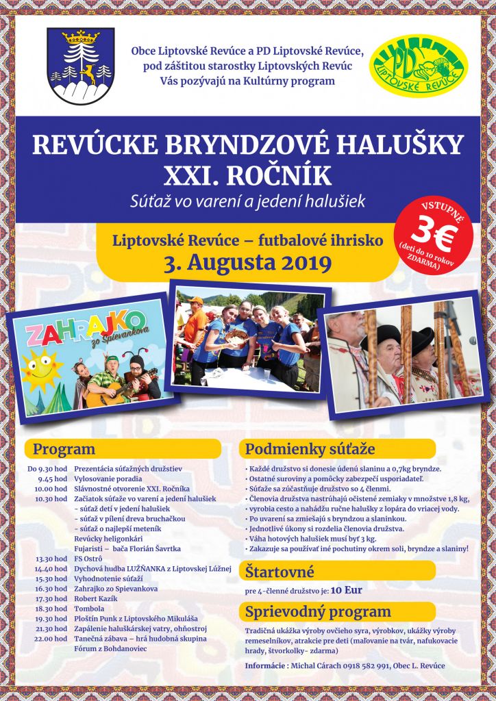 Sa vo varen a jeden bryndzovch haluiek 2019 Liptovsk Revce - 21. ronk