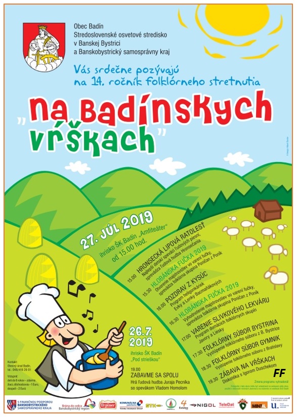 Na Badínskych vŕškach 2019 - 14. ročník folklórneho stretnutia a Majstrovstvá  vo varení Holbánskej fučky 