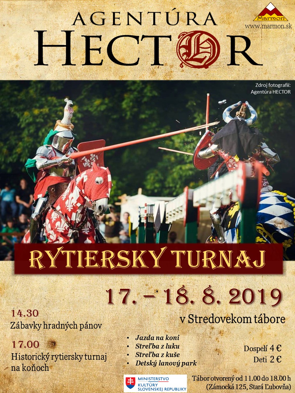 Rytiersky turnaj Hector 2019 Stará Ľubovňa