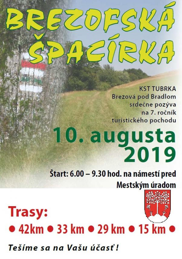 Brezofská špacírka Brezová pod Bradlom 2019 - 7. ročník