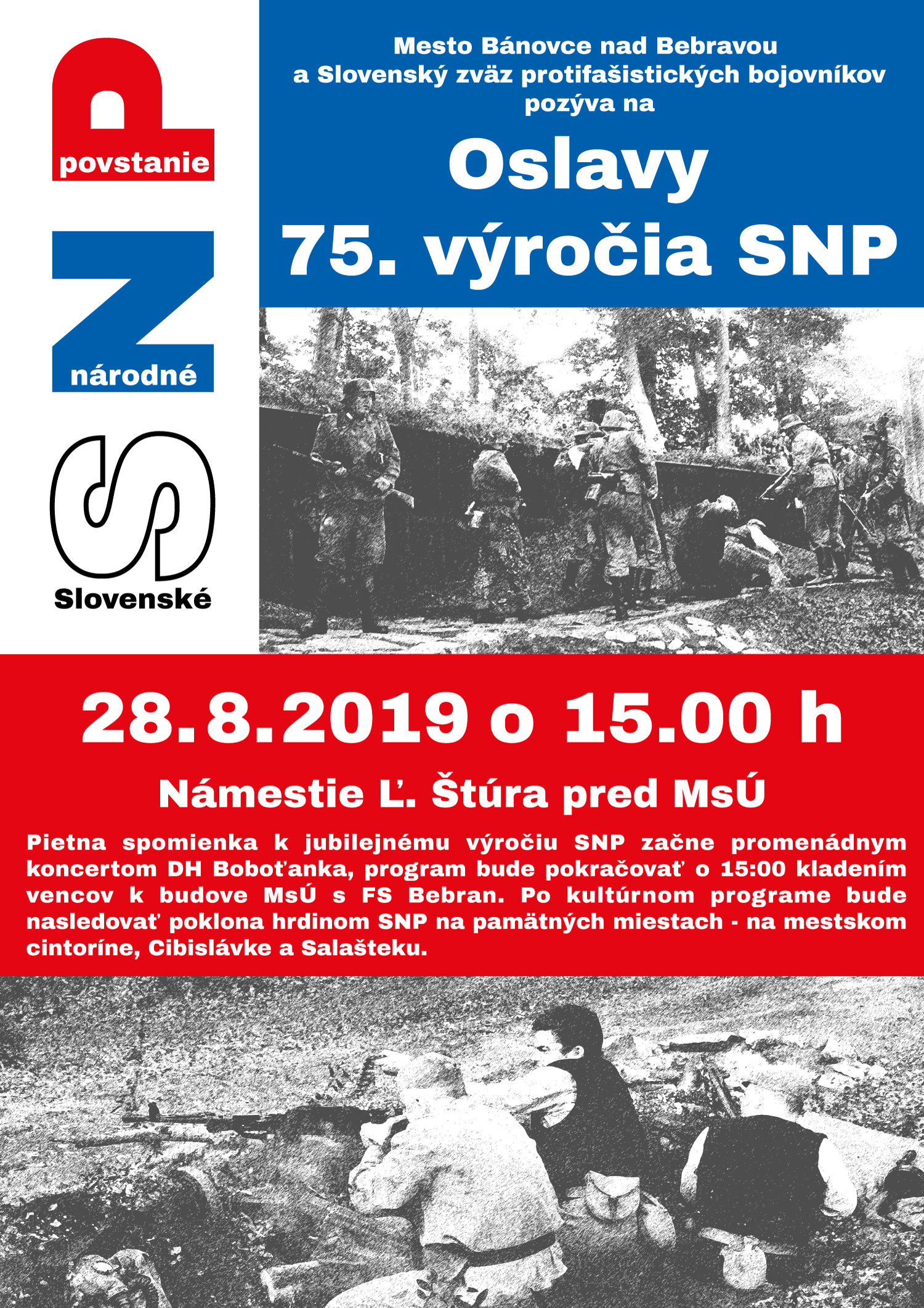 Mestsk oslavy 75. vroia SNP v Bnovciach nad Bebravou 2019