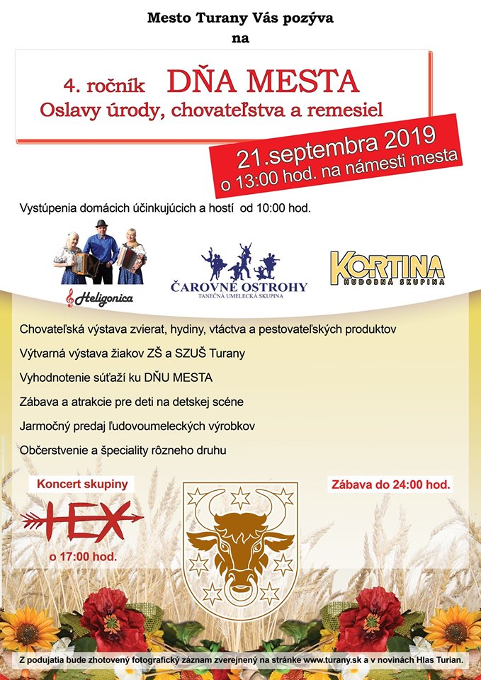 Deň mesta Turany nad Vahom 2019 - 4. ročník